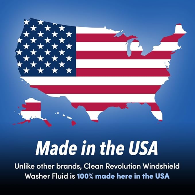 Clean Revolution Advanced All Season Windshield Washer Fluid Ultra Low VOC Formula - Made in USA (Pack of 4)