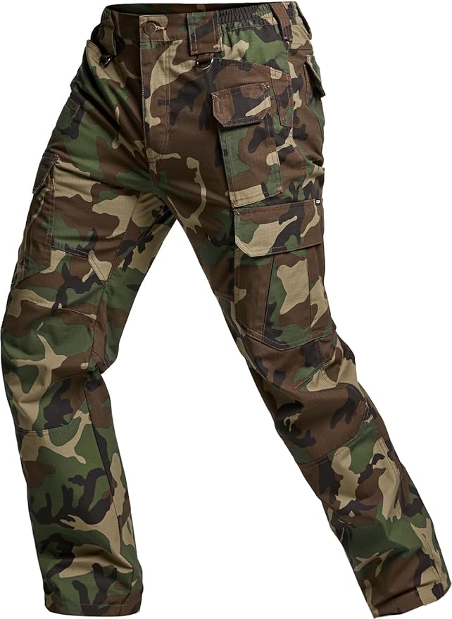CQR Men's Tactical Pants, Water Resistant Ripstop Cargo Pants, Lightweight EDC Work Hiking Pants, Outdoor Apparel