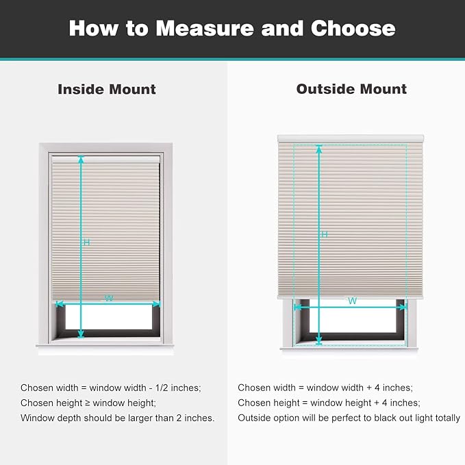 Changshade Cordless Cellular Shades, Blackout Honeycomb Shades for Windows, Pull Down Pleated Blinds, Easy to Install for Indoor Windows and French Doors,35.5" W x 72" H, White