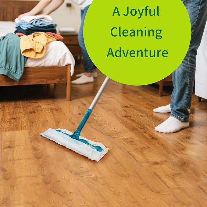 Dr.Easy Microfiber Dry Sweeping Cloths,36ct Disposable Mopping Pads Refil Pack,fits SWIFFER Sweeper and Other Electrostatic Mop Heads .Bigger Size 8.8X11in,Catch& Lock Dirt & Hair.