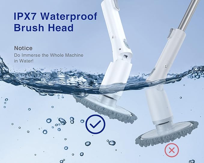 LABIGO Brush Head 5 Pack, Replaceable Brush Heads for Spin Scrubber, Cordless Spin Scrubber for Bathroom Floor Car Tile