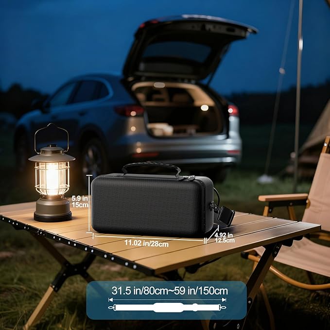 ProCase Hard Travel Case for Anker SOLIX C200 DC/MARBERO 88Wh Power Bank Station, Outdoor Carrying Storage Bag for 192Wh 60,000mAh Portable Power Station 200W Solar Generator with Adjustable Strap