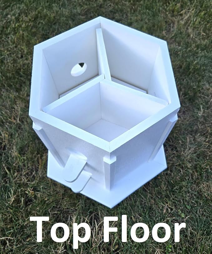 Amish Handmade Birdhouse with Copper Roof 6 Compartments Bird Watching (Copper Roof, 6 Compartments)