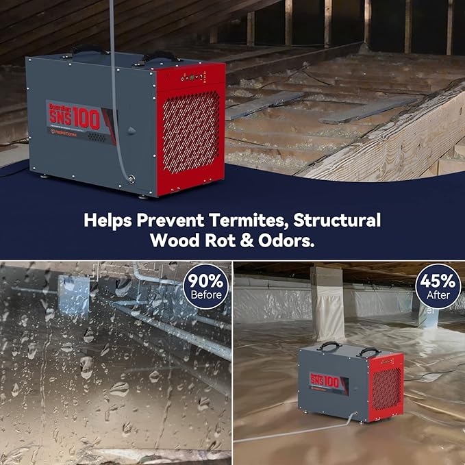 Abestorm 220 Pint Commercial Dehumidifier with Pump, Crawl Space Dehumidifier for Basement, Industry Water Damage Unit, Large Capacity, Auto Operation/Defrost, Memory Starting