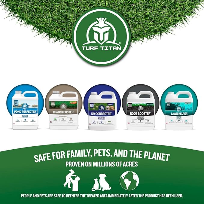 Turf Titan K9 Correcter w/Hose End– Dog Urine Neutralizer for Lawn (32 oz) – Urine Neutralizer For Dogs to Revive your Grass – Lawn Care Solution for Green, Odor-Free Grass – Covers Up to 8,000 Sq Ft