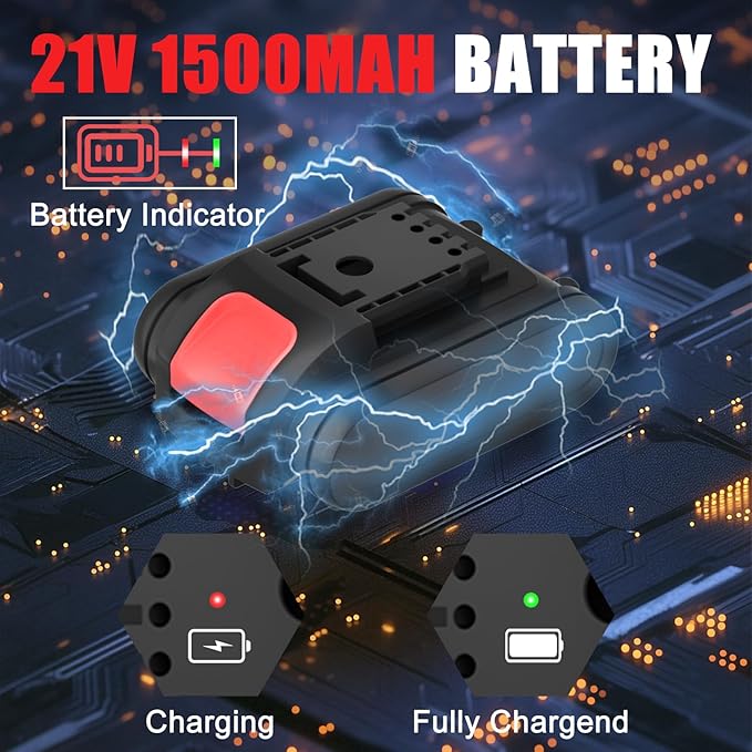 GardenJoy 20v Cordless Drill Set, Power Electric Kit Battery With Charger 30Nm 2-Speed 3/8" Keyless Chuck 24+1 Position Drill Driver screwdriver Bits with LED Electric Work Light for DIY