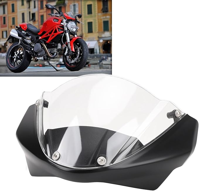 696 795 796 M1100 Motorcycle Windguard, Rugged PC Construction, Front Wind Deflector Screen