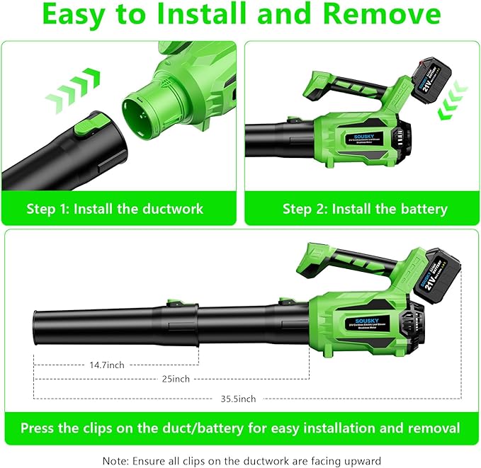 Leaf Blower Cordless, Battery Leaf Blower with 2 * 6.0Ah Batteries and Charger, 21V Brushless Electric Leaf Blowers with 5 Speed Levels and Turbo Mode for Lawn Care,Blowing Leaves,Yard Cleanup