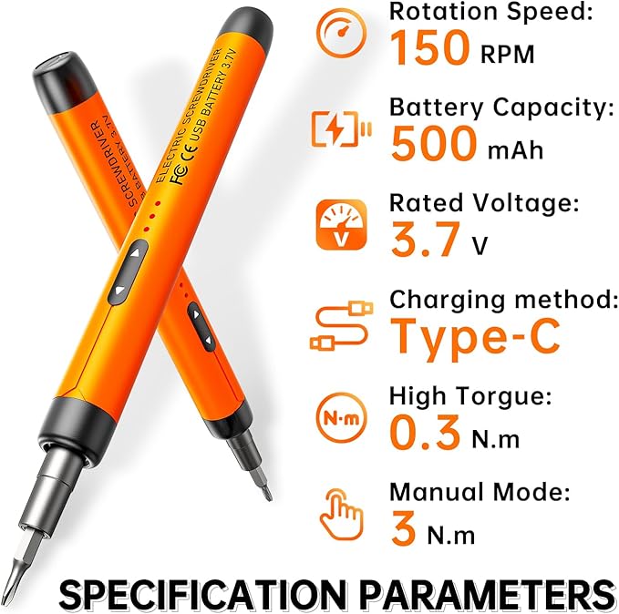 Mini Electric Screwdriver Set 88-IN-1: UnaMela Small Electric Screwdriver Cordless - 88 Precision Bits, LED Light, Magnetic Power Screwdriver Repair Tool Kit for PC RC Electronics