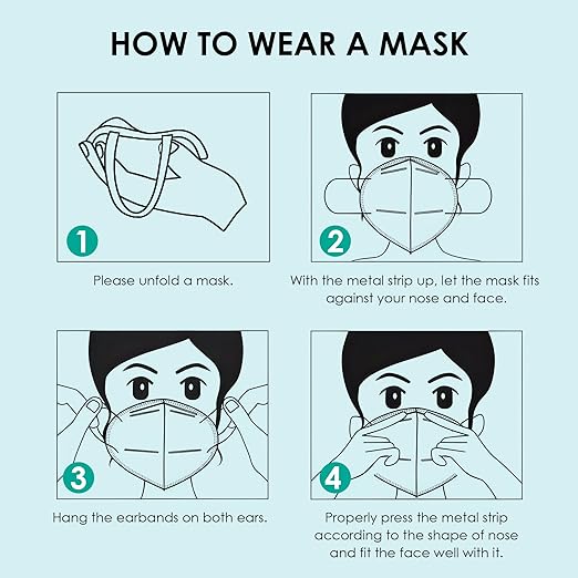 LEMENT KN95 Face Masks,50 Pack 5-Ply Breathable Cup Dust Disposable Masks For Adults,Pink