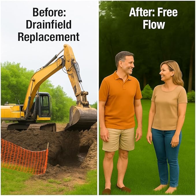 Septic Medic Septic Tank Treatment, Enzyme System Cleaner, Breakdown Sludge, Breakdown Grease and Fat, Supports Drainfield and Leach Field Free Flow, Backed by Science, 32 oz (1 Quart)