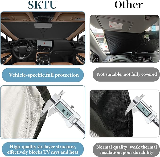 SKTU 2024 2025 2026 NX Front Windshield Sunshade for 2022 2023 2024 2025 2026 Lexus NX Windshield Sunshade Foldable for Blocks UV Rays and Blocks Heat and Sun Keeps Vehicle Cool