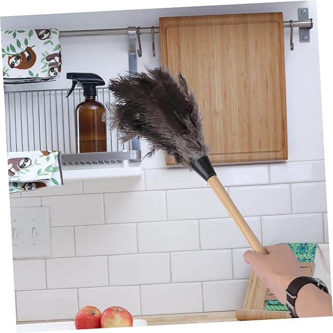 Natural Removal Brush Lightweight Cleaning Tool for Home Car Office with Soft Delicate Bristles and Hanging Practical for High and Reach Areas