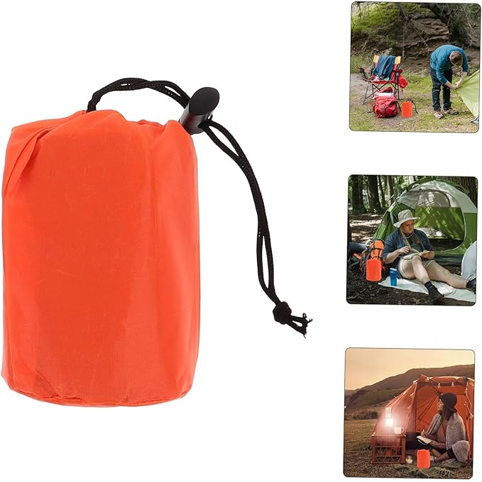 Mipcase 3 Set Thermal Emergency Sleeping Bags Lightweight Rainproof Survival Bivy Sacks with Storage Bags for Camping Hiking Outdoor Activities
