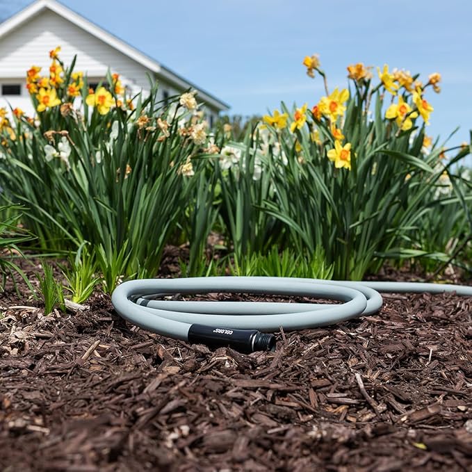 Flexzilla Colors Lead-In Garden Hose 5/8in. x 10ft., Lightweight All-Weather Water Hose, Durable and Flexible, Leak-Free Connections, Slate Gray