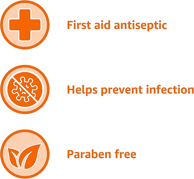 Amazon Basics First Aid Antiseptic, 10% Povidone Iodine Solution , Unflavored, 4 Fluid Ounces, 1-Pack (Previously Solimo)