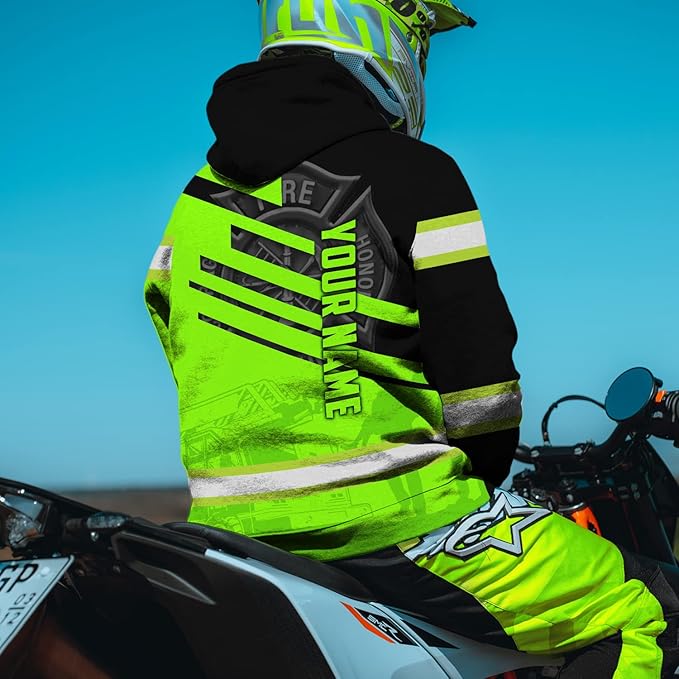 Matedecor High Visibility Hi Vis Hoodie for Men - Jobs Collection Custom Name Class 3 Reflective Safety Workwear
