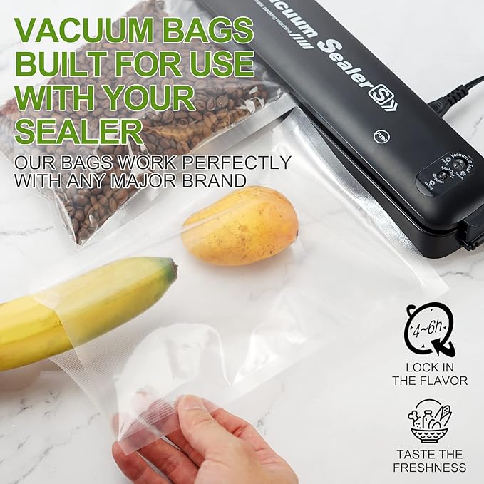 W&Y Vacuum Sealer Rolls 6” x 20’, 3 Rolls BPA-Free Commercial Grade Embossed Bags for Freezer Storage, Sous Vide, and Food Packing