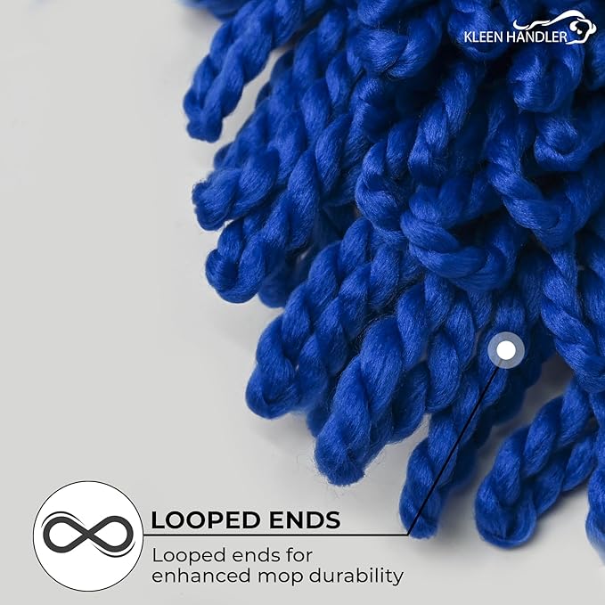 Kleen Handler 48 inch Microfiber Dust Mop | Extra Large Washable Commercial Mop Head Replacement, Pack of 3