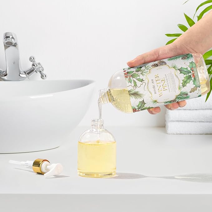 ROMIIE ZOI Christmas Liquid Hand Soap Refill-Winter Pine Soap Refill- Infused with Sweet Pine Aroma, Gentle & Moisturizing Formula for Home & Kitchen, 750 ML/ 26 FL OZ