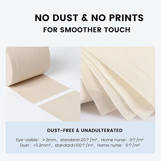 Home Nurse - Bamboo Toilet Paper, 4-ply 48 Rolls | Strong & Soft, Organic Natural Plant Based, Unbleached & Non Toxic, Tree Free Eco Friendly, Chemical Free, No Dust