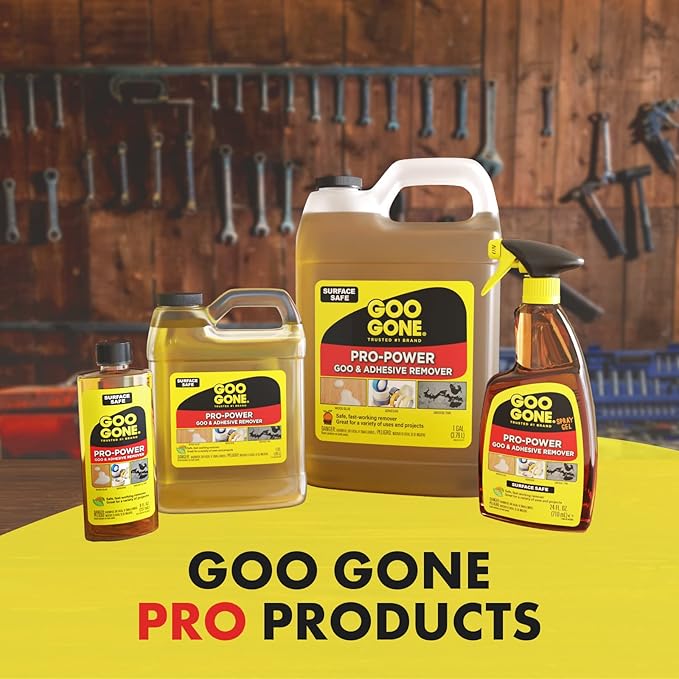 Goo Gone Pro-Power - 32 Ounce & Sticker Lifter - Professional Strength Adhesive Remover, Removes Stickers, Tape, Grease and More