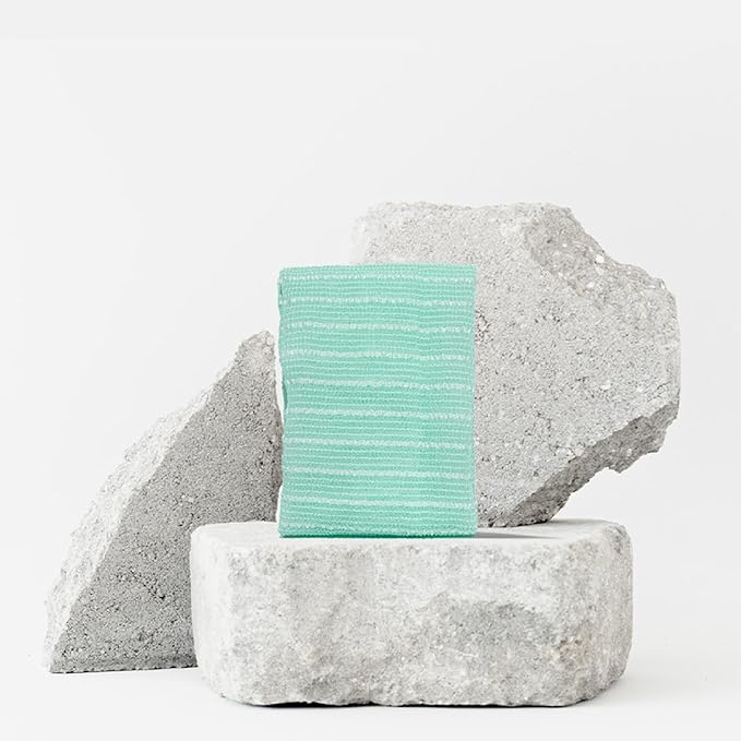 Dermasuri - Japanese Exfoliating Washcloth - Exfoliating Body Scrubber and Back Scrub, Exfoliating Shower Towel, Loofah Exfoliation, Removes Dry & Dead Skin, Wash Clothes for Showering