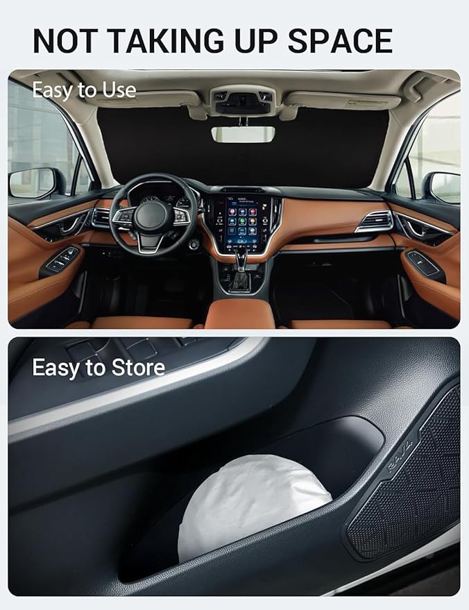 Proadsy Windshield Sun Shade for Subaru Legacy 2020-2023 2024 2025 Foldable Front Sunshade Protector Sun Visor Blocks UV Rays Keep Car Cooler