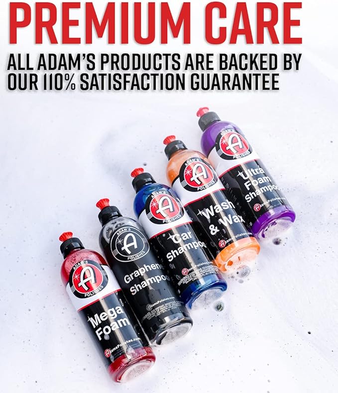 Adam’s Mega Foam (16oz) - pH Neutral Car Soap For Car Washing, Concentated For Wash Bucket, Foam Gun, Won't Strip Car Wax or Ceramic Coatings