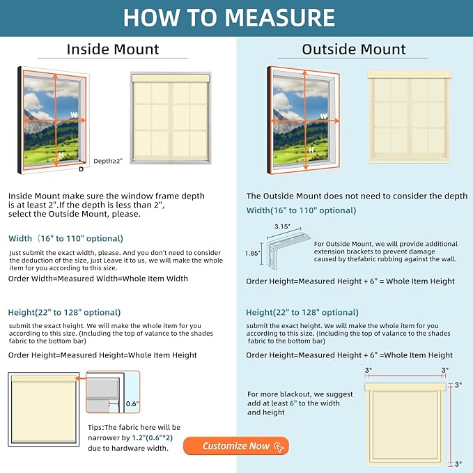 SmartWings Motorized Shades Window Blinds Remote Control Work with Thread Apple Homekit Z-Wave Alexa 100% Blackout Dual-Sided Automatic Smart Roller Shade Customized 16"-110" W (Bouvardia Cream)