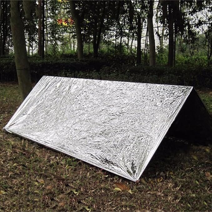 Emergency Blanket ,Portable Emergency Blanket Survival Gear Emergency Bivvy Thermal Sleeping Bag Camping ,Be Suitable for Outdoors, Hiking, Survival (Army Green, 4 Pack)