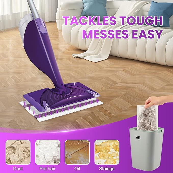 Disposable Wet Pads Refill for Swiffer WetJet Mop,30-Pack Multi-Surface Spray Mop Pad Refills for Floor, Bathroom, Kitchen, Living Room Cleaning, Super Strong Stains Absorption