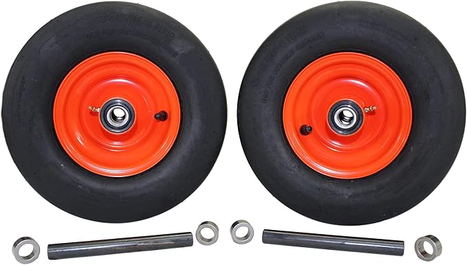(Set of 2) Bad Boy 13x6.50-6 Pneumatic Orange Assemblies. Replaces 022-2006-00. Fits Maverick, Outlaw, and Diesel Series