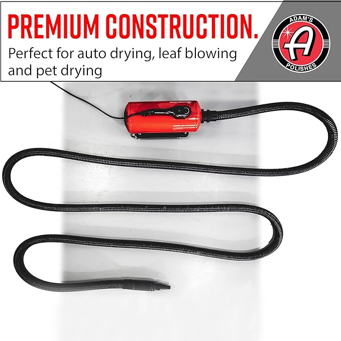 Adam's Polishes Air Cannon Car Dryer Blower - Powerful Detailing Wash | Filtered Dryers, Blowers & Blades Safer Than Microfiber Towel Cloth