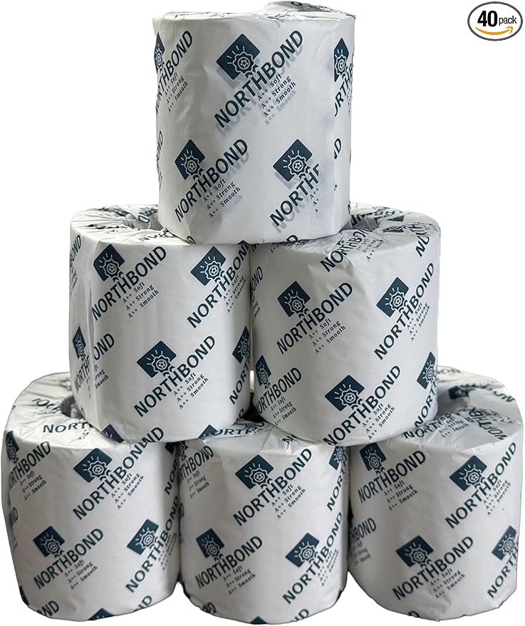 Northbond Premium 2-Ply Bath Tissue - Soft, Strong, & Smooth - Northbond 40 Family Rolls (240 Regular Rolls Equivalent), 15240 Sheets, 100% Extra Virgin Wood, Septic Safe & FSC Certified.