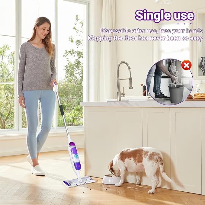 54 Count Disposable Power mop Pads Retilis Compatible with swiffer Power Mop, PowerMop Wet Pads Rifill Cooperate with swiffer mop Refill liquidExtra Absorbent, Traps Dust & Hair