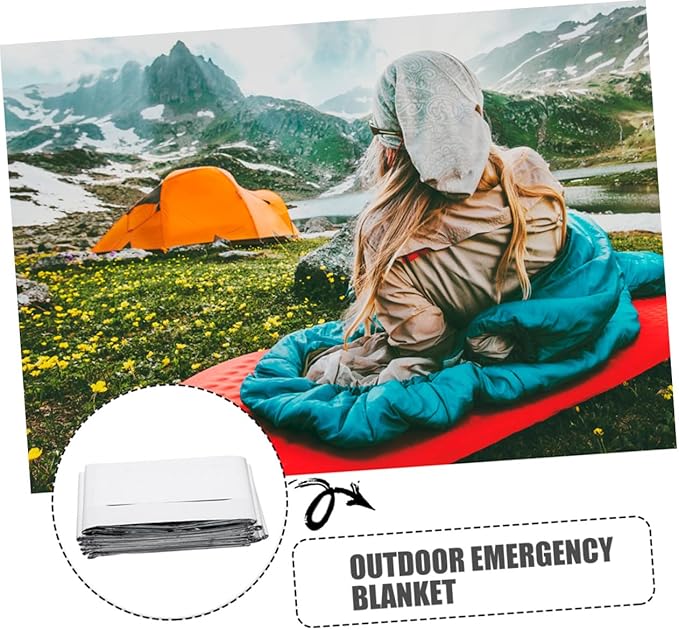 4Pcs Emergency Thermal Insulation Blankets Lightweight Portable Camping Survival Cold Weather Emergency Outdoor Blankets