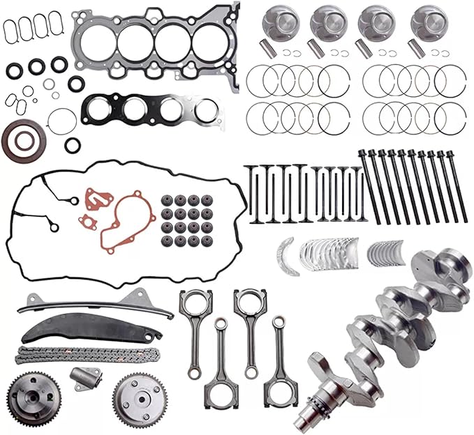 G4NC 2.0L Engine Rebuild Overhaul Kit w/Crankshaft, Timing Chain Kit, Head Gasket Set & Pistons Fit For Kia Sportage; Fit For Hyundai Sonata Santa Fe Sport 2017-2020,23110-2E501 623V6-2EH00