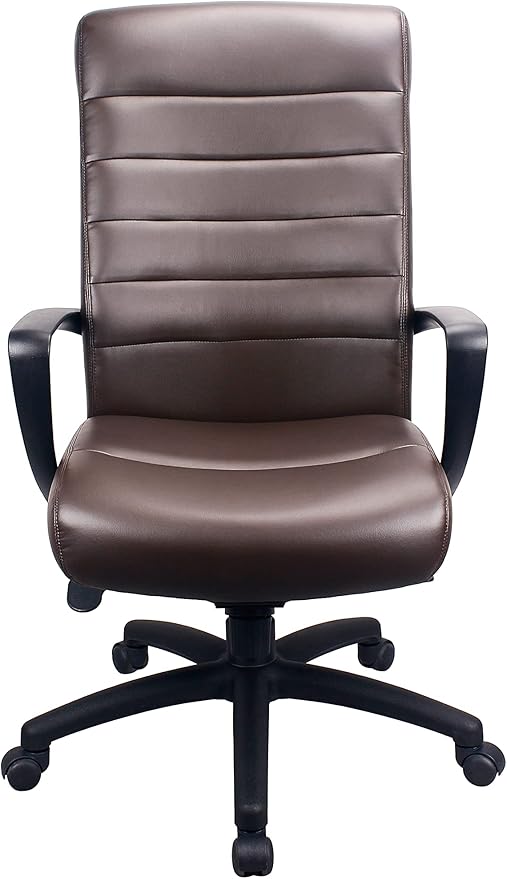Eurotech Seating Manchester High Back Leather Chair, Brown