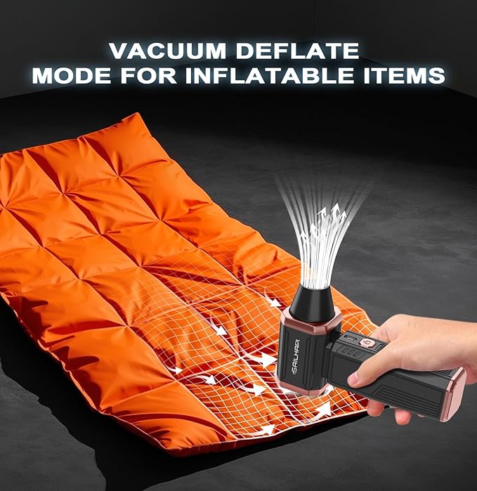 Electric Air Duster, 300000RPM High-Speed Cordless Blower Fan with Adjustable Speed & Brushless Motor, Portable Mini Blower for Keyboard, Car Detailing, PC Cleaning, Replaces Canned Air