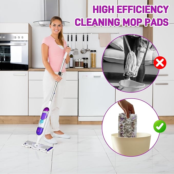 20 Pack Power Mop Pads Refills Compatible with Swiffer Power Mop Refills,Disposable Microfiber Replacement Pads for Swiffer Wet Pads Refill,Non-Washable & Unscented