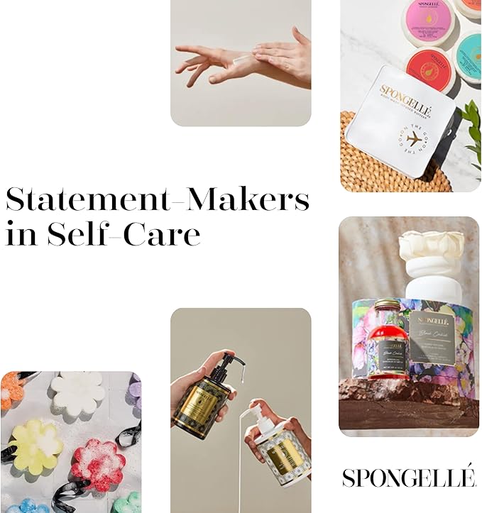 Spongelato Loofah Exfoliating Body Scrubber by Spongelle | Infused with Body Wash | Bath & Shower Loofah for Women | 14+ uses | Pistachio Gelato Inspired