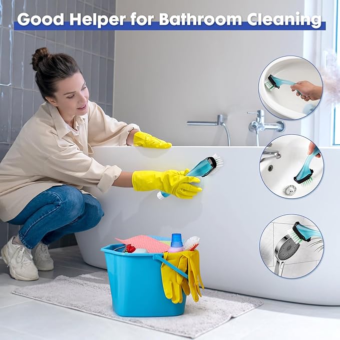 3 Pack Dish Brush Refills, Advanced Soap Control Dishwand Brush Refills, Using Interchangeably with Dish Wand Sponge