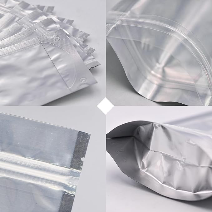 4"x 6" 360pcs Mylar Bags For Food Storage, Mylar Bags With Window, Freeze Dried Candy Bags, Reusable Storage Bags For Food, Mylar Food Storage Bags for Long Term Food Storage
