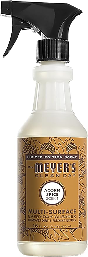 Mrs. MEYER'S Acorn Spice Kitchen Set Variation, Includes, 1 Hand Soap, 1 Dish Soap, and 1 Multi Surface Cleaner 3 ct.