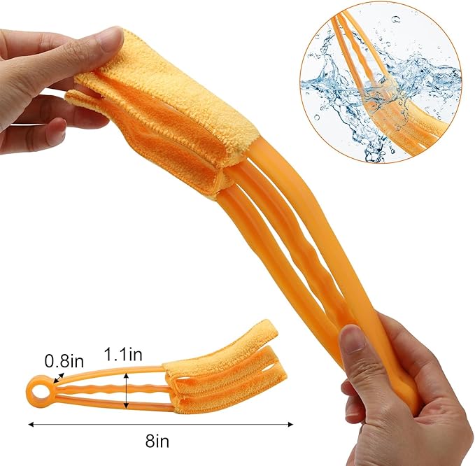 10Pcs Window Blind Cleaner Duster Set, Washable Dusting Cleaner Air Vent Cleaning Tool