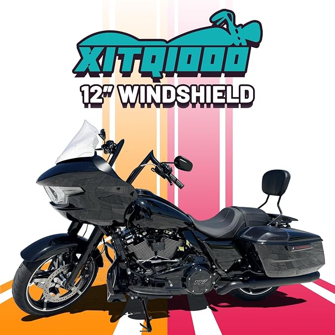 12" Windscreen Windshield Compatible with Harley Road Glide CVO/SE FLTRXSE 2023 2024 FLTRX 2024 CVO ST FLTRXSTSE 2024,Clear