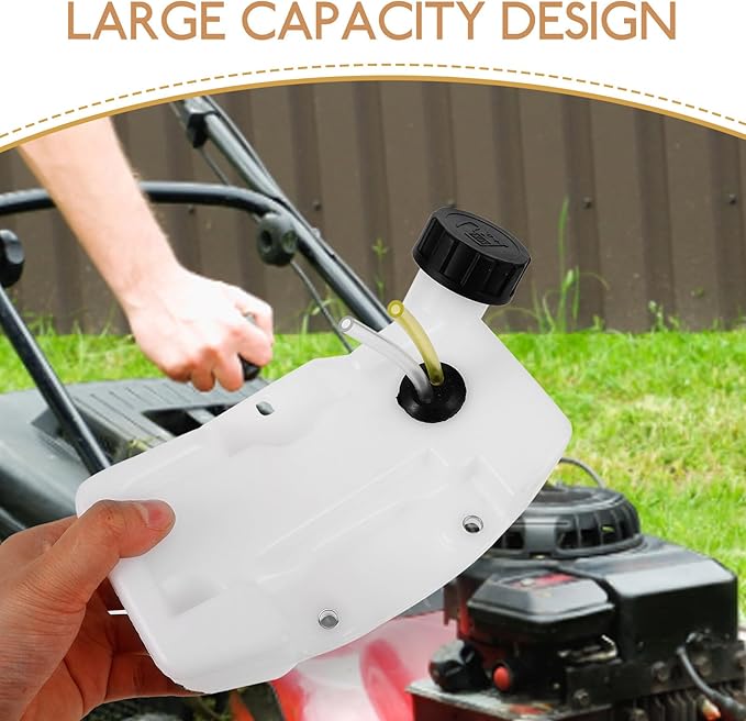 Thick Plastic Mower Petrol Tank Gas Tank Accessory for Lawn Mower Engine Large Capacity Replacement Part Compatible with Garden Trimmers and Brush Cutters