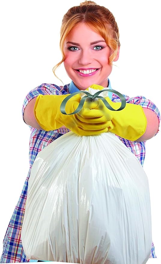 Ultrasac 13 Gallon 1.1 MIL White Drawstring Trash Bags - 19.25" x 28.5" - Pack of 320 - Fits simplehuman H