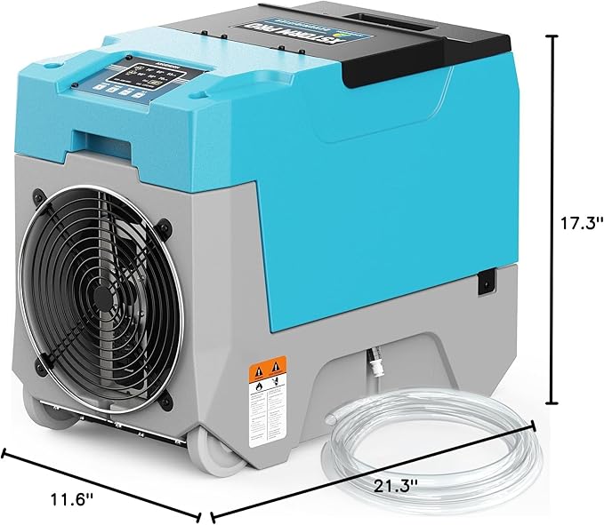 ARGENDON 180 PPD Commercial Dehumidifiers, Crawl Space Dehumidifier with Pump, Auto Defrost, Memory Starting for Home/Industry Use, Water Damage Restore, Garage, Basement, Limited 5-Year Warranty